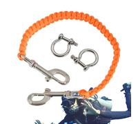 Underwater Camera Lanyard - Durable and Safe Stainless Steel | 7 Core Manually Diving Accessory | For Diving Snorkelers, 360° Retractable, Quick Release