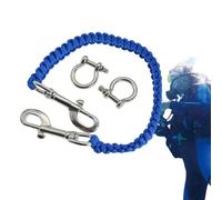 Underwater Camera Lanyard - Durable and Safe Stainless Steel | 7 Core Manually Diving Accessory | For Diving Snorkelers, 360° Retractable, Quick Release