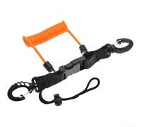 Underwater Camera Tether, Elastic for tpu Coated Steel Spring Lanyard with Quick Release, 1.1m Extendable Dive Gear Leash for BCD and Flashlight Attachment(Orange)