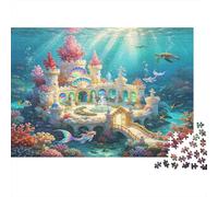 Underwater Castle 1000 Piece Jigsaw Puzzle Paper Puzzle for Adults Fantasy Ocean View Focus Boost Family Time Relaxing Gift Choice 70x50cm/1000pcs
