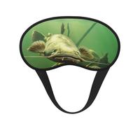 Underwater Catfish Print Sleep Mask, Eye Sleeping Mask for Women and Men for Total Darkness, Reduces Puffy Eye Mask