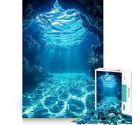 Underwater Cave Jigsaw for Teenagers 1000 Pieces Memory Fun Game Smooth Burr Free Surface Birthday Gift Brain Teaser Toy (38x52cm)