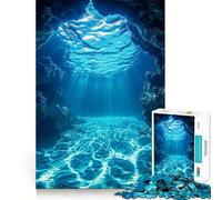 Underwater Cave Puzzle for Adults 1000 Pieces Memory Play Game Firm Fit Secure Assembly Meaningful Connection Building Game (50x75cm)