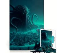 Underwater Citadel Jigsaw Puzzle 1000 Piece Creative Skill Toy Clean Cut Sturdy Components Travel-friendly Brain Game Gift (50x75cm)