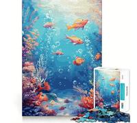 Underwater Coral Reef Jigsaw 1000 Pieces for Teenagers Mental Boost Game Firm Fit Secure Assembly Family Fun Night Activity (50x75cm)