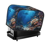 Underwater Coral Reef Toaster Cover 2 Slice, Waterproof Bread Machine Covers with Pockets Universal Size Kitchen Small Appliance Cover with Handle, Dust and Fingerprint Protection