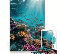 Underwater Coral Reef with Fish Jigsaw 1000 Pieces for Teenagers Mind Boost Fun Zero Gap Captivating Leisure for Cozy Indoors (38x26cm)