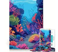 Underwater Corals Jigsaw Puzzle 1000 Recall Fun Play Advanced Laser Cutting Tech Holiday Indoor Entertainment Toy (38x26cm)