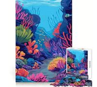 Underwater Corals Jigsaw Puzzles 1000 Piece for Adults Sharp Mind Easy Enjoyment Firm Fit Festive Present (38x52cm)