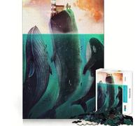 Underwater Creatures Adults 1000 Piece Jigsaw Puzzle Memory Fun Game Clean Cut Sturdy Components Unique Gift for Stress Relief (38x52cm)