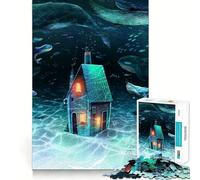 Underwater Creatures Adults 1000 Piece Jigsaw Puzzle Memory Fun Game Clean Cut Sturdy Components Unique Gift for Stress Relief (38x52cm)