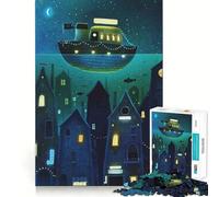 Underwater Creatures Adults 1000 Pieces Puzzle Mental Fun Game Advanced Laser Cutting Tech Amusing Challenge for Waiting Time (38x52cm)