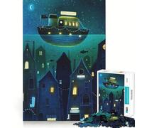 Underwater Creatures Jigsaw 1000 Pieces Focus Building Toy Zero Gap Rewarding Activity for Rainy Days (38x26cm)