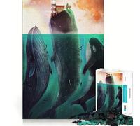 Underwater Creatures Jigsaw 1000 Pieces for Teenagers Memory Train Fun Clean Seamless Connection Relaxing Indoor Group Activity (50x75cm)