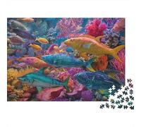 Underwater Creatures Underwater World Extremely Difficult And Fun Puzzle Game Designed for Adults Suitable As A Gift Suitable for Decoration 300pcs (40x28cm)