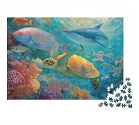 Underwater Creatures Underwater World Extremely Difficult And Fun Puzzle Game Designed for Adults Suitable As A Gift Suitable for Decoration 1000pcs (75x50cm)