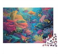 Underwater Creatures Underwater World Extremely Difficult And Fun Puzzle Game Designed for Adults Suitable As A Gift Suitable for Decoration 500pcs (52x38cm)