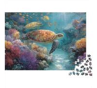 Underwater Creatures Underwater World Suitable for Adults And Children Creative Game Extremely Difficult Challenging to Complete 300pcs (40x28cm)