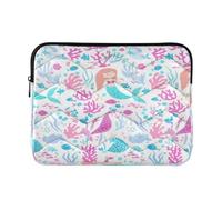 Underwater Cute Mermaids Computer Case for Laptop, Slim Laptop Bag 13 Inch for Women Men