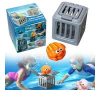 Underwater Dive Rescue Toy, Pool Diving Toys Summer Water Dive Pool Set with Fish Box Floating Animals, Colorful Animal Sinkies Swimming Training Party Gifts for 3-12 Year Old Boys and Girls(shell)