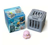 Underwater Dive Rescue Toys, Pool Diving Toys with Storage Fish Boxs, with 1/6 Ocean Animals & Dive Cages Floating Sinkies, Beach Water Treasure Chest Party Gift