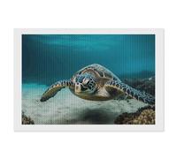 Underwater Diving Sea Turtle Diamond Painting Kits for Adults 8"x12" DIY Paint by Numbers for Adults Beginner, Horizontal Version Diamond Dots Paintings, Picture Arts Craft for Home Wall Decor