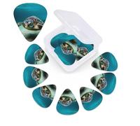 Underwater Diving Sea Turtle Guitar Picks 12 Pack 3 Different Thickness Celluloid Guitar Plectrums with Guitar Pick Storage Box Personalized Guitar Pick for Acoustic Guitar Picks