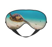 Underwater Diving Sea Turtle Print Satin Sleep Mask & Eye Mask | Deep Dream Sleep Masks for Women & Men | Soft Sleeping Eye Mask to Nourish Skin
