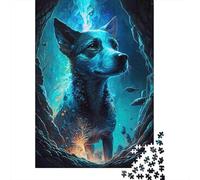 Underwater Dog Fantasy 1000 Pieces Eco-friendly Paper Diy Jigsaw Puzzle Senior Jigsaw Enthusiasts Brain Training Decompression Gifts 38x26cm/1000pcs