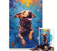 Underwater Dog Jigsaw Puzzles 1000 Piece for Adults Recall Fun Play Firm Fit Secure Assembly Family Fun Night Activity (50x75cm)