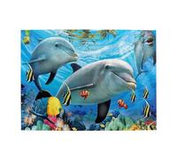 Underwater Dolphin,500 Pieces Puzzles for Adults-Wooden Jigsaw Puzzle for Adults Elderly