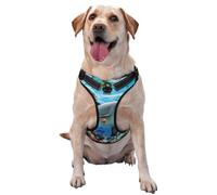 Underwater Dolphin,Pet Harness,Adjustable Reflective Dog Harness,Pet Leash Vest,L