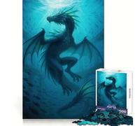 Underwater Dragon in Ruins Adults 1000 Piece Jigsaw Puzzle Analytical Skill Soft Distraction Tight Join Cozy Xmas Gift (38x26cm)