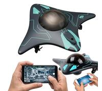 Underwater Drone with Camera, Bionic Manta Ray Surface Water RC Boat with Live Video Feed & App Control, Waterproof Toy with LED Lights for Pools and Lakes Exploration, Gift for Kids & Adults 8+