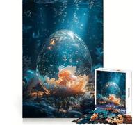 Underwater Egg with Creature Jigsaw Puzzles for Adults1000 Pieces Mental Exercise Tranquil Escape Snug Lock Nice Gift (50x75cm)