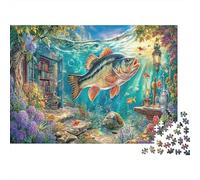 Underwater Fantasy 1000 Piece Jigsaw Puzzles for Adults， 1000 Pieces Oceanic Dreamscape Whimsical Challenge Toy Educational Game Home Decoration 38x26cm/1000pcs
