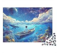 Underwater Fantasy SceneJigsaw Puzzle SeaBest Selling Adults Kids Game Premium Eco Material 1000 Pieces 52x38cm/1000pcs