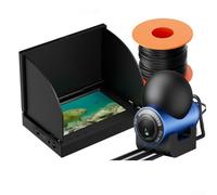 Underwater Fish Finder with 4.3 Inch HD Screen 220° Wide Angle Camera 15M/20M/30M/50M Cable IP68 Waterproof 12 Infrared LEDs for Ice Sea Lake Fishing(IPS +50Mcamera)