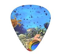 Underwater Fish Printed Guitar Picks 12 Pack Picks Sampler With Storage Box For Guitar Bass Ukulele 0.46mm