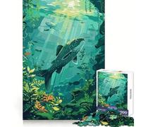 Underwater Fish Scene Jigsaw Puzzles for Adults1000 Pieces Mental Exercise Tranquil Escape Snug Lock Nice Gift (38x52cm)