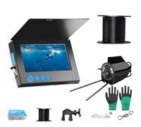 Underwater Fishing Camera,220° Wide Angle IR Night Vision with 5 Inch IPS Waterproof Display,HD Fish Finder with 8000mAh Battery,Portable Fish Finder for Ice,Lake,Boat,Kayak Fishing