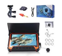 Underwater Fishing Camera 7 Inch Fish Finder,1200TVL Ice Fishing Camera Waterproof with 12 IR Night Lights, 4000mAh Battery, USB-C Charging,30m/98ft Cable Cable for Boat Ice Lake Fishing Outdoor Gear