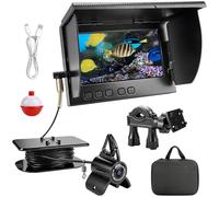 Underwater Fishing Camera Fish Finder, 4.3 in IPS Display 5000mAh Battery Type C Fast Charge, 30M Cable Spool 220° IP68, 21 IR Night Vision Portable Video for Ice Kayak Boat River Lake Pond Bank