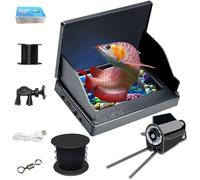 Underwater Fishing Camera Fish Finder, 5000mAh IP68 Waterproof Wide Angle Camera with Infrared Night Vision HD IPS Display, Underwater Fishing Equipment with Sunshade 30M Cable for Ice River and Boat