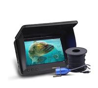 Underwater Fishing Camera, Portable Video Fish Finder LCD 5.0/4.3 Inch Display Underwater 220° Fishing Camera Waterproof IPS 1080P 9 Hours Endurance Night Vision for Ice Lake Sea Boat Kayak Fishing(30