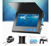 Underwater Fishing Camera with 220 Wide-Angle Infrared Night Vision, IP65 Waterproof Visual Fish Finder with 5000mAh Rechargeable Battery for Ice, Freshwater & Saltwater Angling,50m