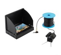 Underwater Fishing Camera with 4.3 Inch HD Screen, Visual Fish Finder Sonar System for Ice Boat River, 220° Wide Angle Lens, IP68 Waterproof, 5000mAh Battery, Muddy(4.3IPS+camera30m)