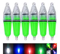 Underwater Fishing Light Deep Drop Waterproof Night Fishing Lamp 6pcs Attracting Bait Lure Fishing Tools Blinking Light 17cm/12cm(White-12cm)