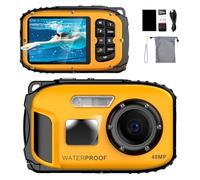 Underwater Floating Digital Camera - 48MP HD Bare-Body Waterproof Camera, No Case Needed for Underwater Fun & Childhood Memories (Yellow)