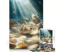 Underwater Flounder Fish And Shells Adult Jigsaw Puzzles 1000 Pieces Cognitive Workout Unwind Easily No Rough Edges Holiday Present (38x26cm)
